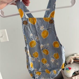 Carter's Blue and Yellow Lemon Print One Piece